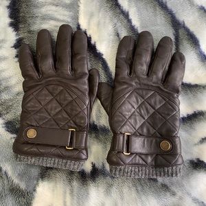 Polo Ralph Lauren quilted Leather gloves Large